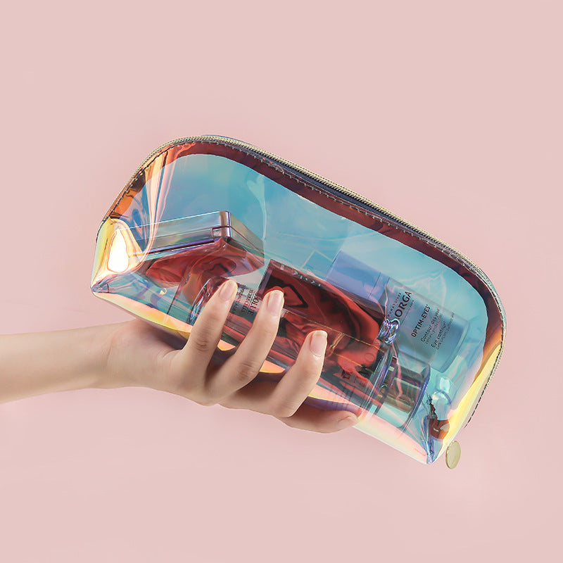 Wholesale Thickened TPU Laser Portable Cosmetic Bag